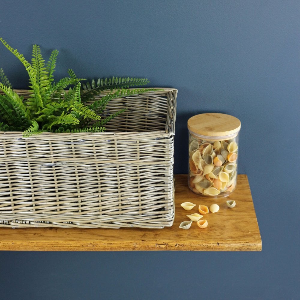 Antique Wash Wicker Storage Basket